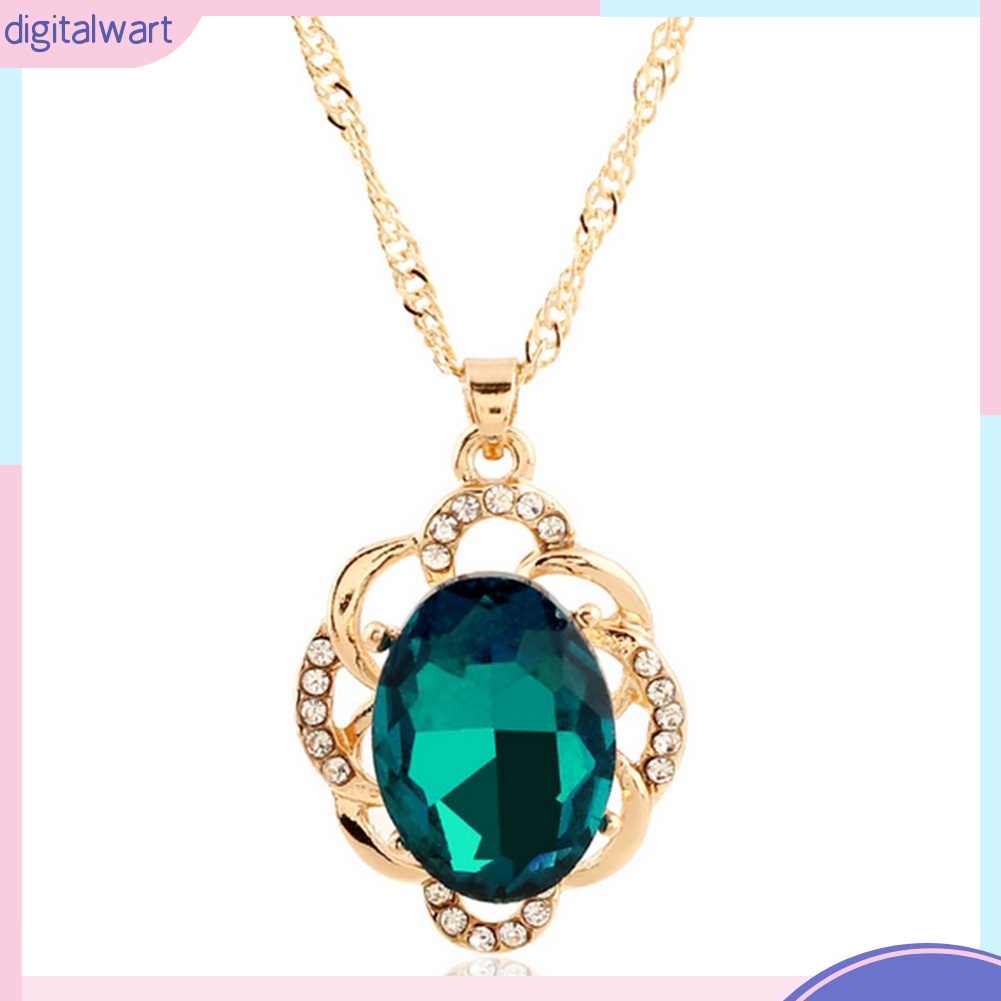 Bộ dây chuyền và bông tai đính đá thiết kế sang trọng dành cho nữ