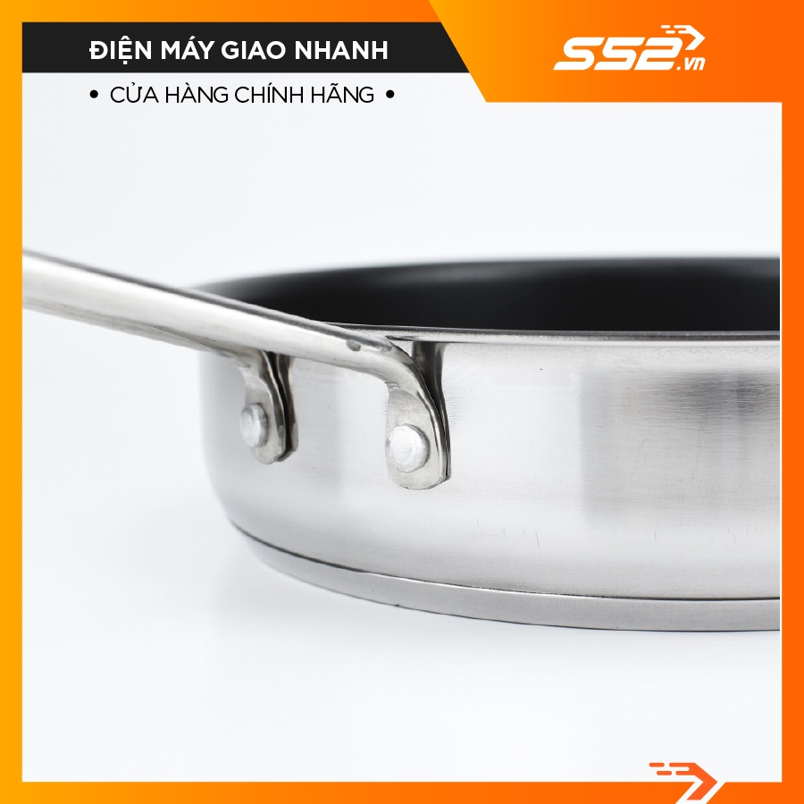 Chảo inox chống dính Goldsun GPA1401-18IH-Hàng Chính Hãng