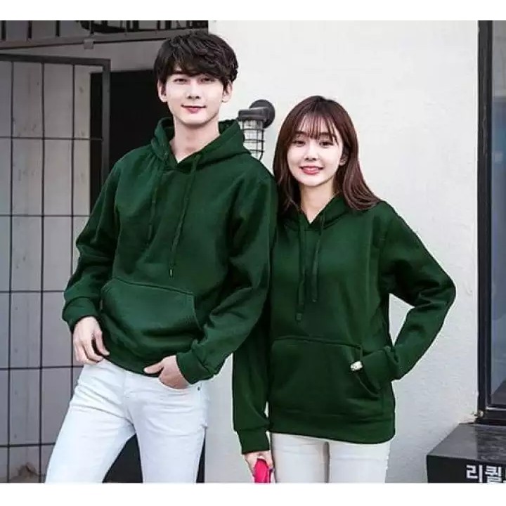 Áo Hoodie Trơn Màu Xanh Rêu - Hoodie Army Green Basic