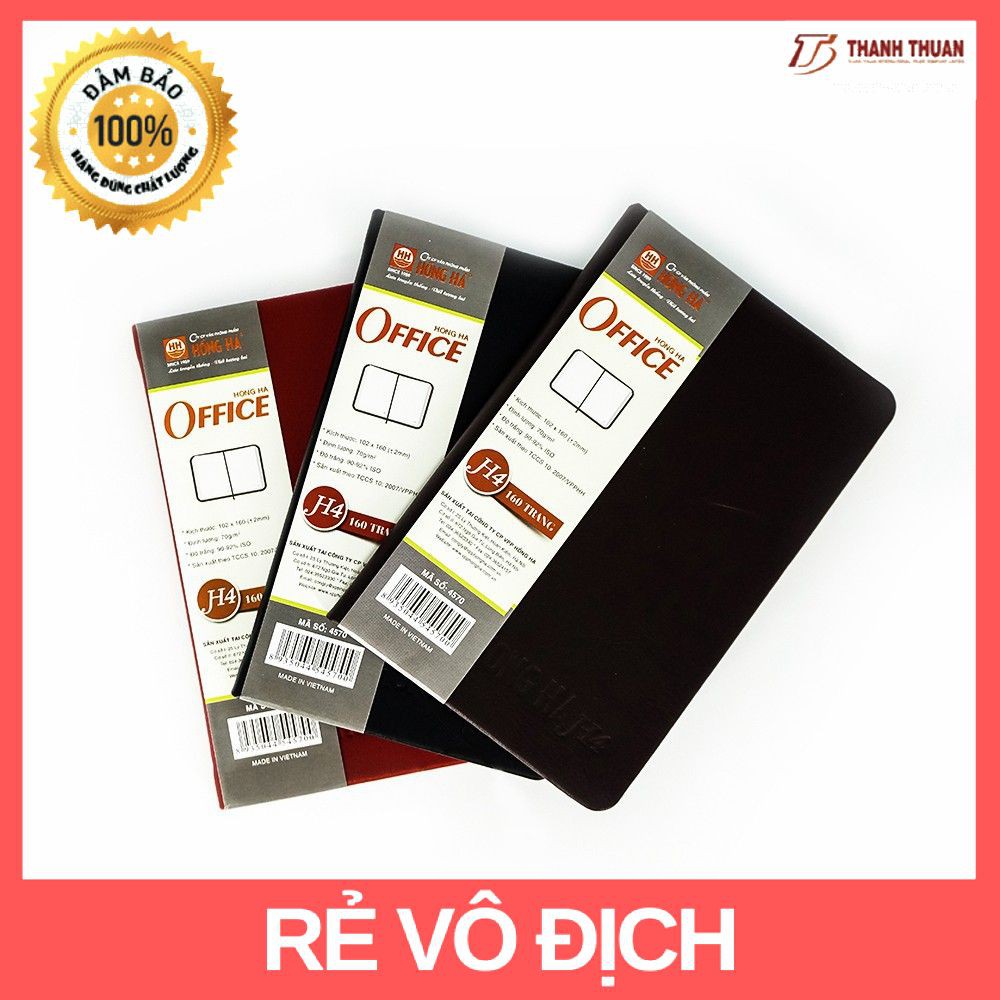 Combo 2 cuốn sổ bìa da 160 trang OFFICE H4