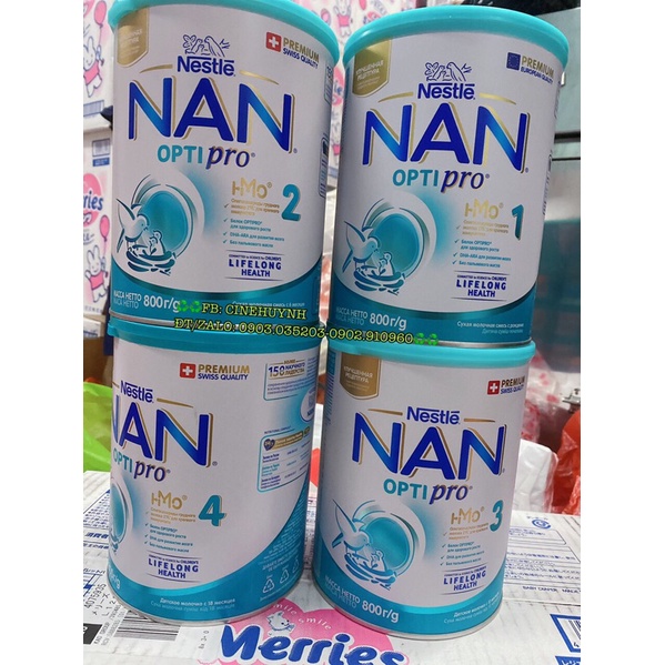  💖💖SỮA NAN HÀNG NỘI ĐỊA NGA ĐỦ SỐ 1,2,3,4 LON 800gr (date 2023)💖