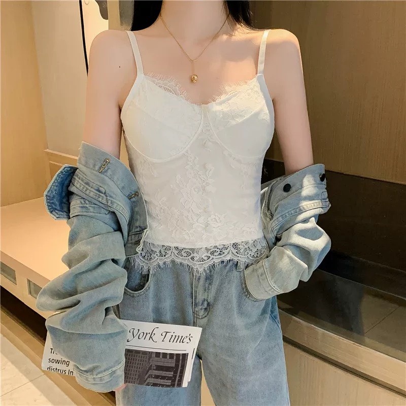 Áo Bra  Ren Hoa Thêu Mềm Đính Cúc  ,Phần Lưng Bo Chun Cực Ôm Dáng , Gợi Cảm 508
