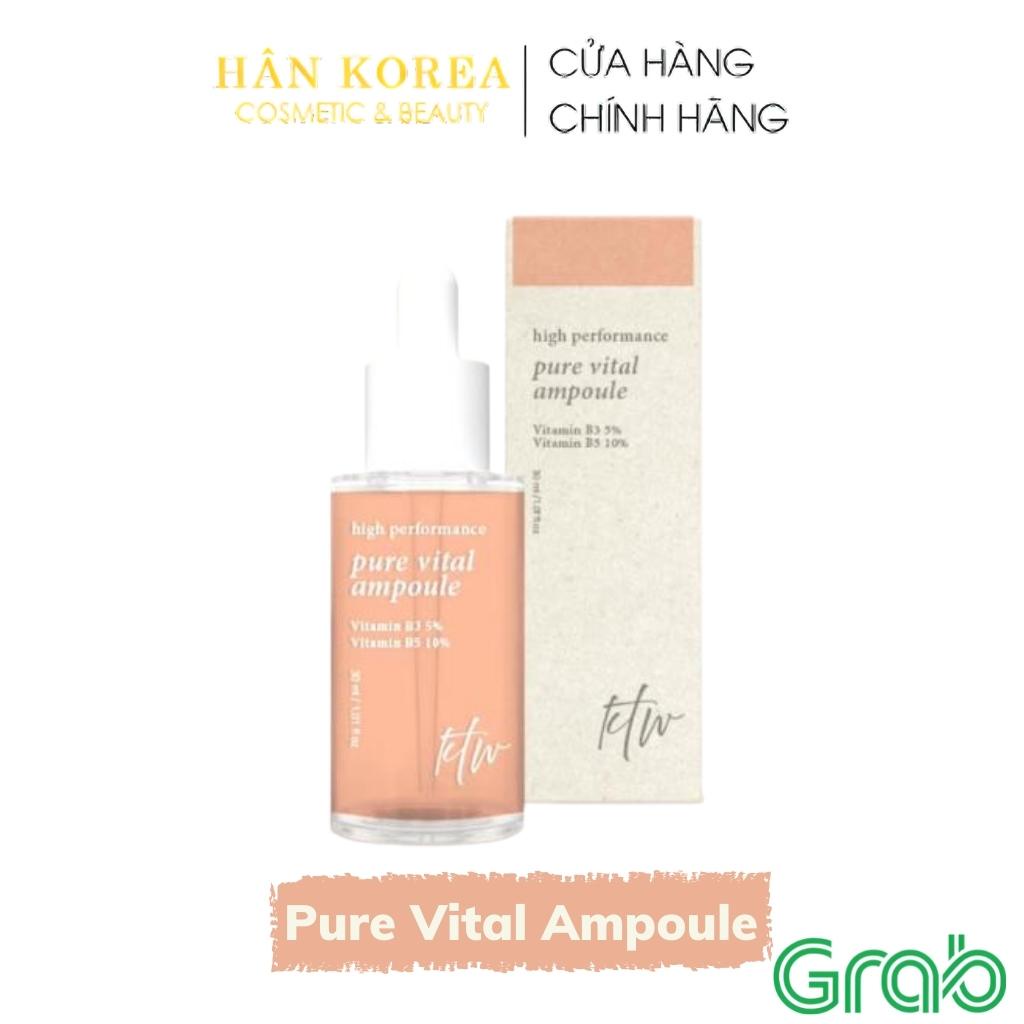 Pure Vital Ampoule 30ml, Serum B3 + B5, Serum dưỡng trắng, dưỡng ẩm, mờ thâm nám, chống lão hóa, phục hồi da HÂN KOREA