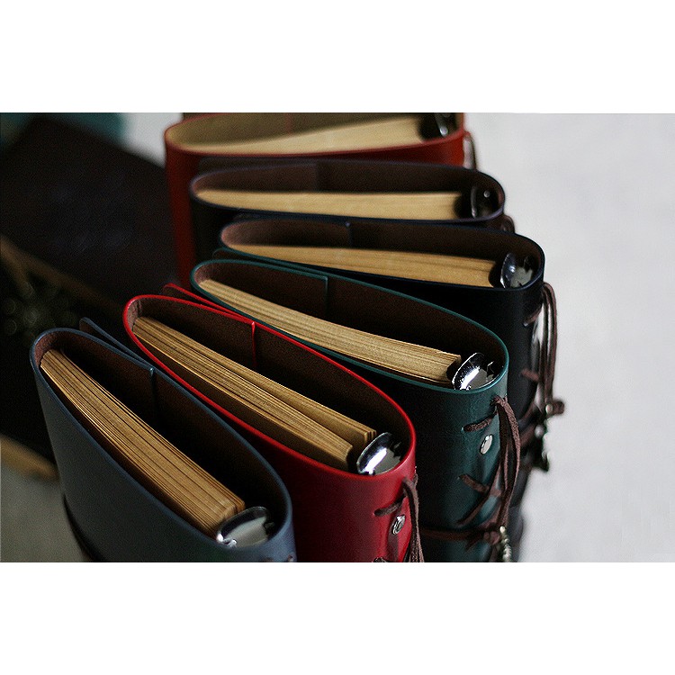 NB04 Sổ Tay Bìa Da Gáy Tròn Traveler Notebook