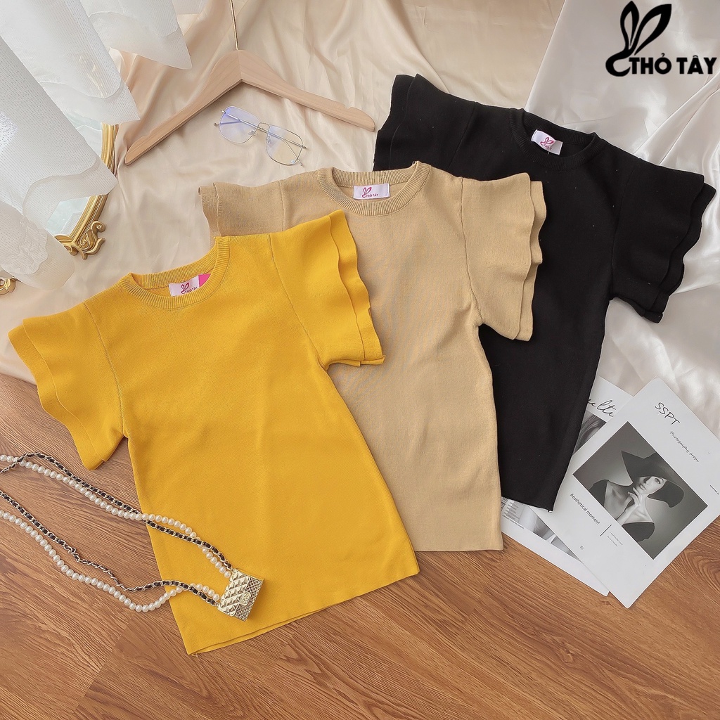 Áo kiểu len tay bèo THỎ TÂY A159C116