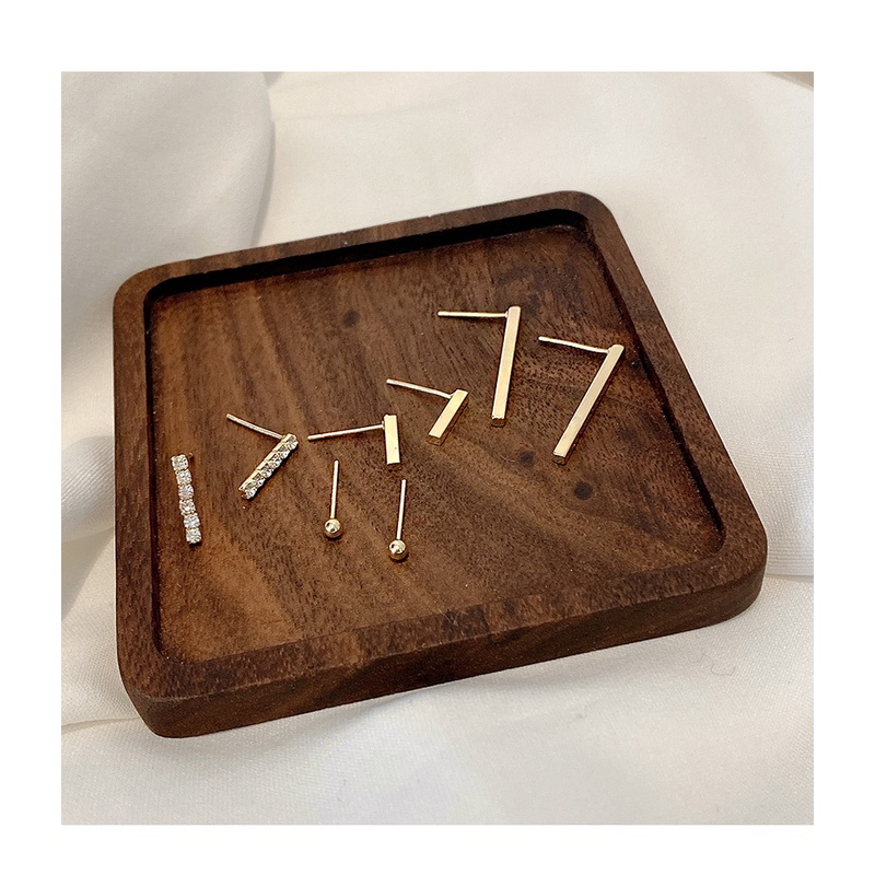 Khuyên Tai Bộ Set 6 Khuyên Tai Tròn Màu Vàng/Bạc Thời Trang Cho Nữ