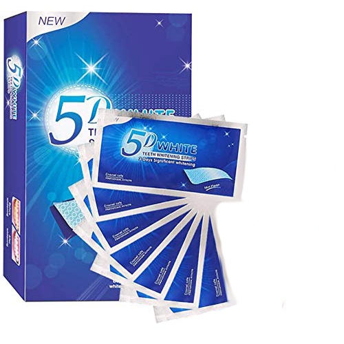 Miếng dán trắng răng an toàn 5D White Teeth Whitening Strips Chuẩn Mỹ