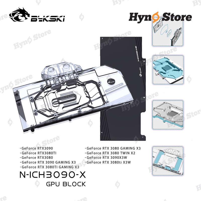 Block VGA Bykski N-ICH3090-X ARGB Tản nhiệt nước custom - Hyno Store