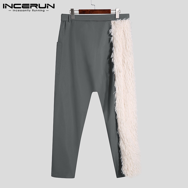 Quần dài nam INCERUN ống rộng cá tính thời trang