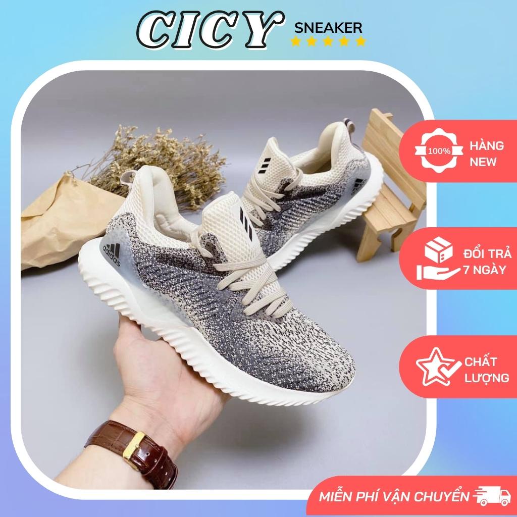 Giày Alphabounce nam nữ màu muối tiêu, Giày sneaker nam nữ Alphabounce bản đẹp đầy đủ bill box