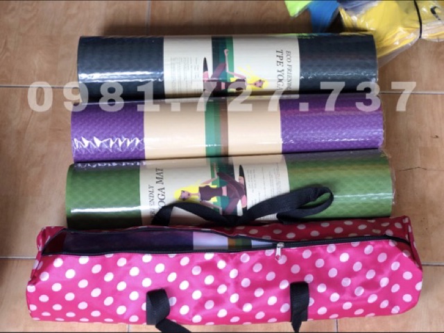 THẢM TẬP YOGA-GYM 2 LỚP CAO CẤP-KÈM TÚI ĐỰNG TIỆN LỢI
