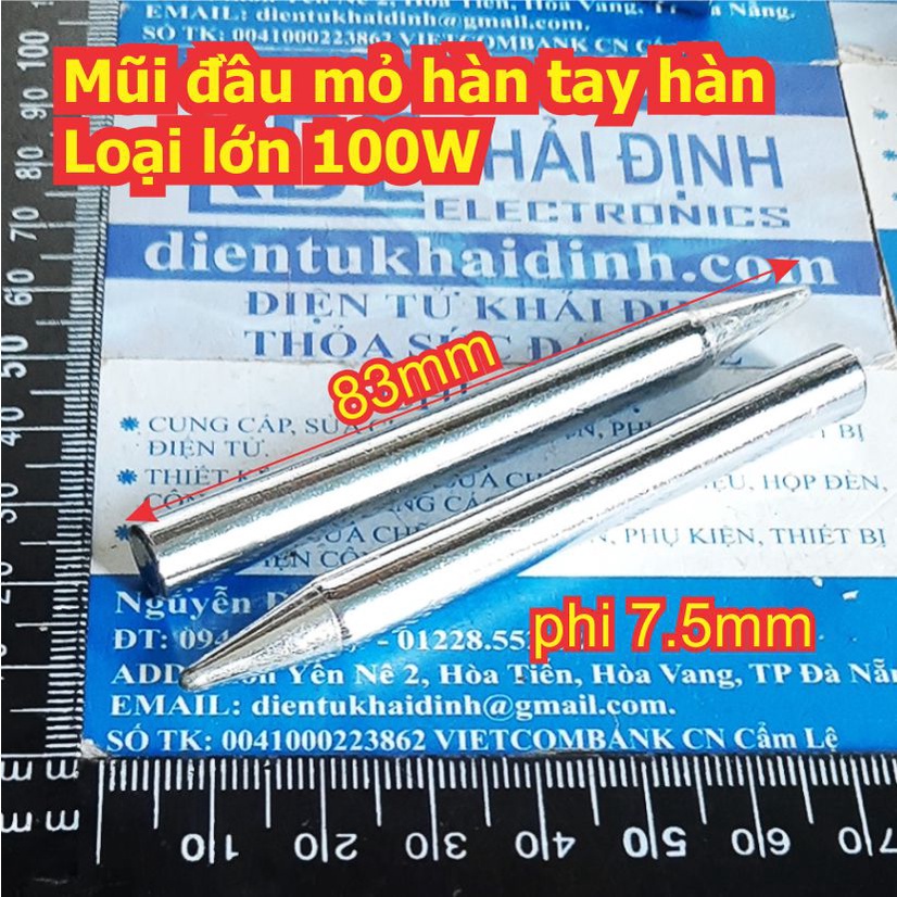 Mũi mỏ hàn loại tốt, dùng cho các mỏ hàn chì thông dụng 40W 60W 80W 100W 150W kde2382