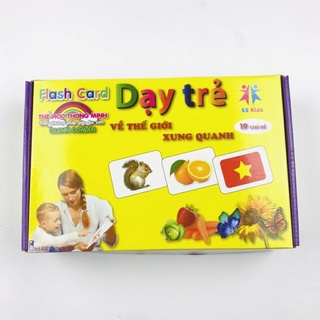 THẺ Học Flash Card 19-16 chủ đề THẾ GIỚI XUNG QUANH  song ngữ đủ kích thước cho bé từ sơ sinh