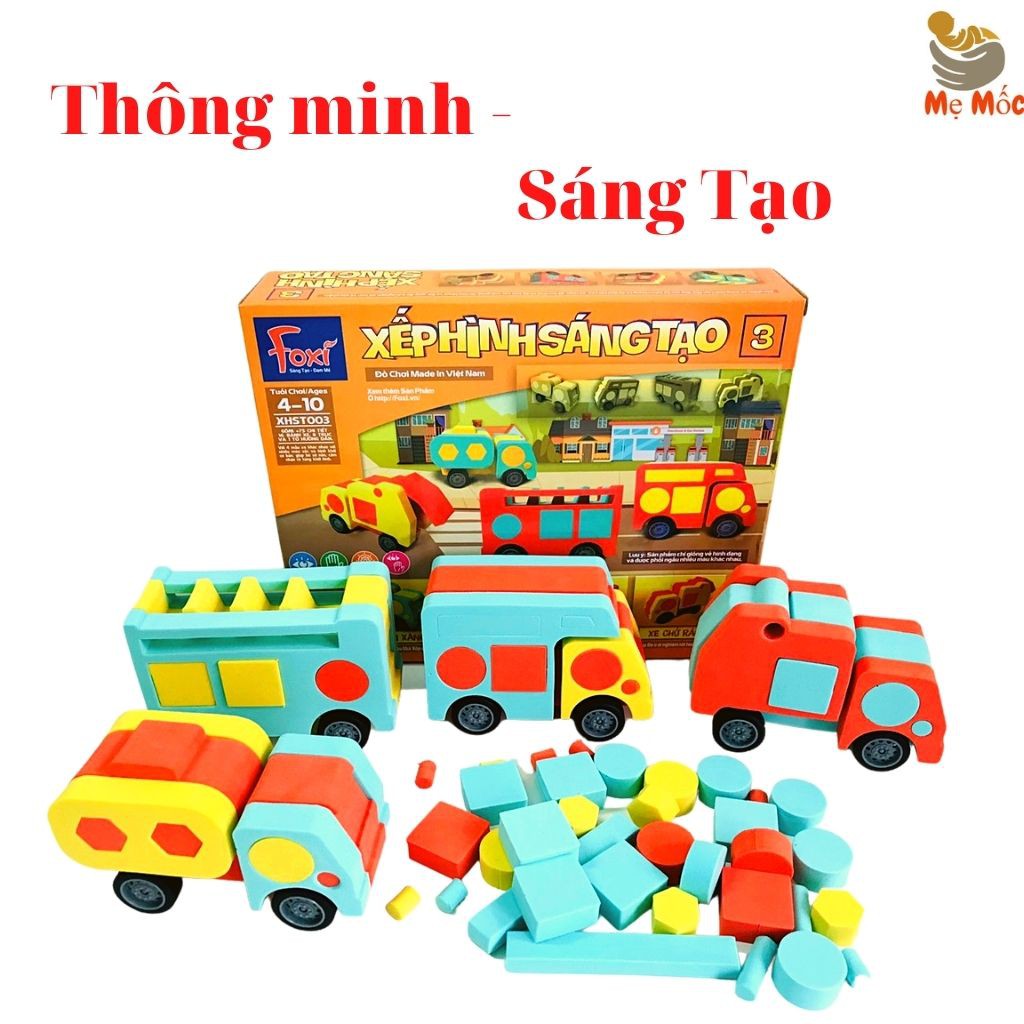 Đồ Chơi Xếp Hình Sáng Tạo-Ghép Hình, Lắp Ráp Đồ chơi giúp con phát triển Tư Duy Thông Minh, Học Màu-Hình Khối ,LGFX
