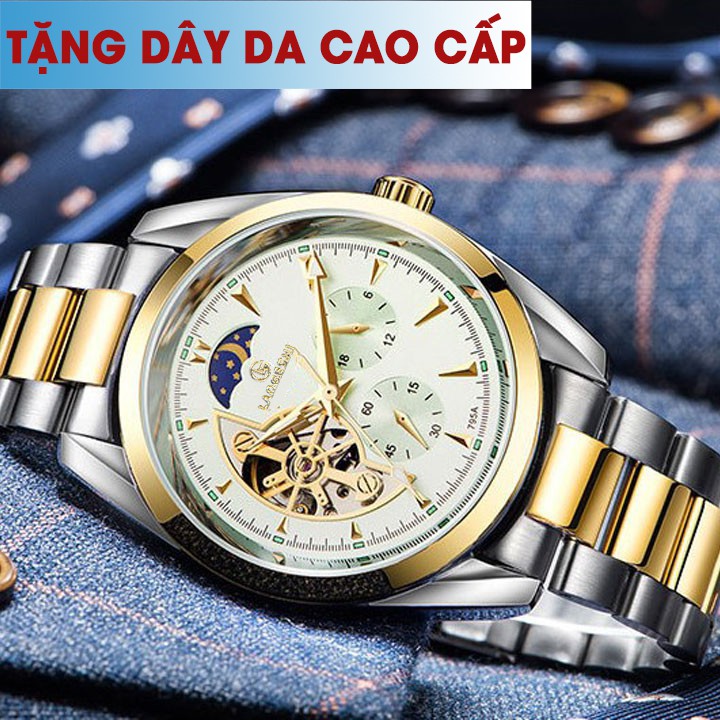[TẶNG DÂY DA] Đồng Hồ Nam Cơ Tự Động LAOGESHI Đẳng Cấp ĐỦ 3 MÀU