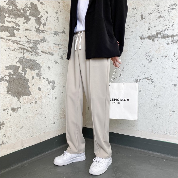 Quần Âu Nam Phối Gân Rút Dây Trơn Màu Thời Trang MixxMen QUAN NAM 116V3