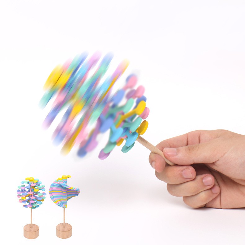 Đồ chơi gỗ thông minh cho bé Xếp hình kẹo Lolipop Puzzle trẻ em cao 22cm