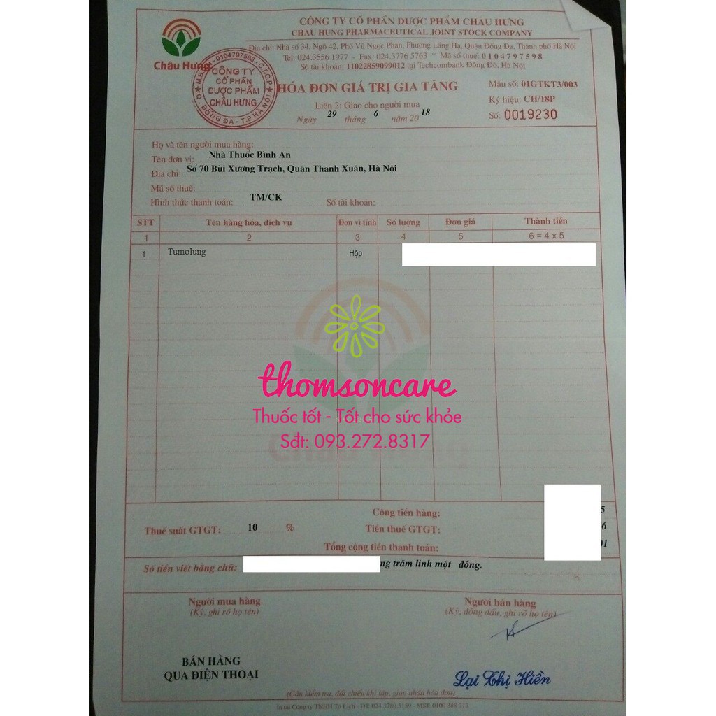 Tumolung hỗ trợ giảm các khối u phổi, hóa trị, giảm oxy hóa, tăng cường đề kháng