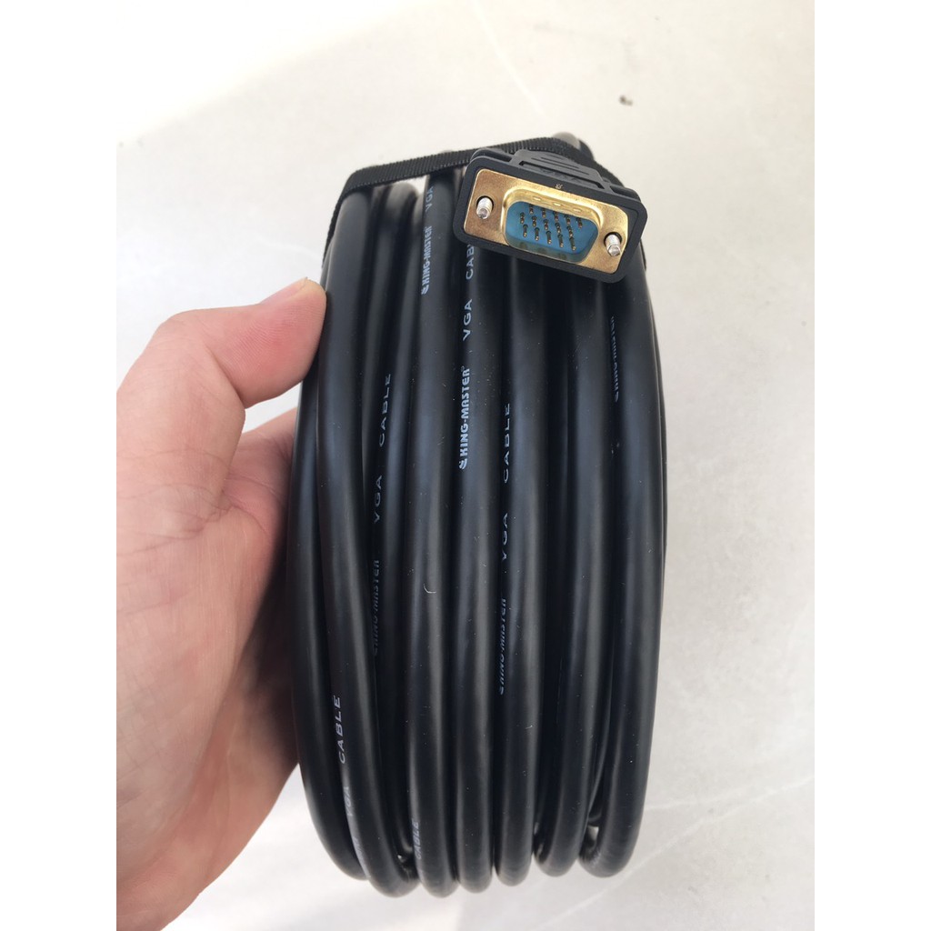 Cáp VGA 25m KingMaster KV607 (3+6) FullHD sắc nét - Hàng chính hãng
