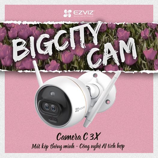 Camera Wifi Ngoài Trời Có Màu Bang Đêm 1080P, 2MPX,  Ezviz C3N, Ezviz C3W Full Color, Ezviz C3X 1080P - BH 24 Tháng