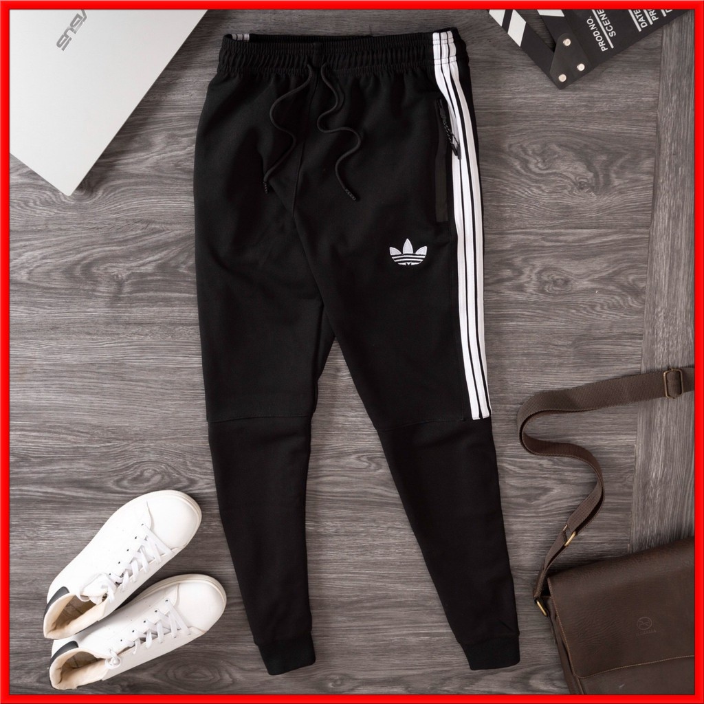 Quần dài thể thao nam ống bo phom 50-80kg chất liệu thun Poly dày đẹp