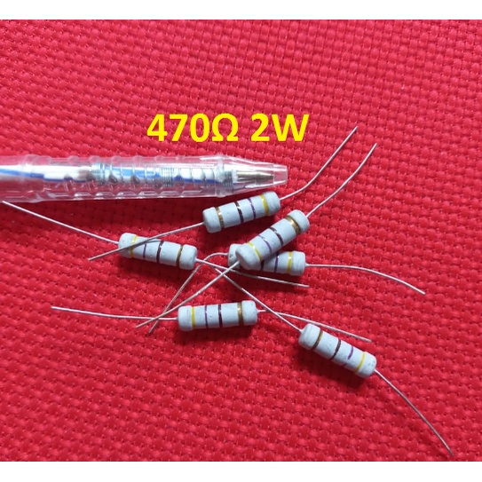 Điện Trở 2W  0.47ôm 0.68ôm 1r 4.7ôm 10ôm 22ôm 33ôm 51r 100r 150ohm 220ohm 330r 470ôm 560ôm 680r