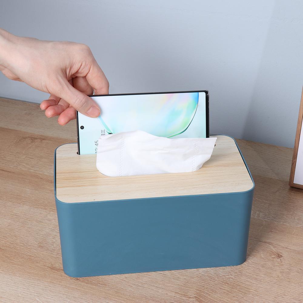 LONTIME Hộp Đựng Khăn Giấy Để Bàn Trang Trí Nội Thất Bằng Gỗ Sáng Tạo Ốp