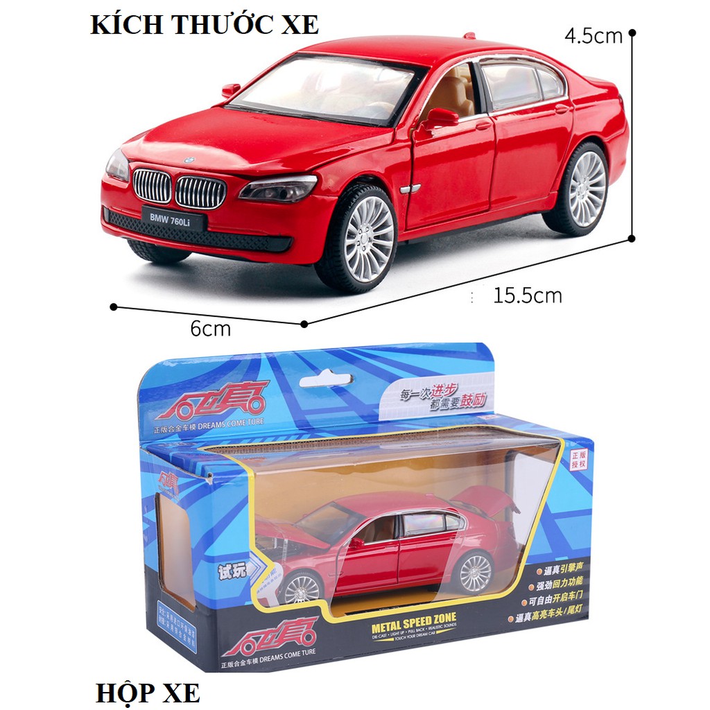 HÀNG THANH LÝ xe đồ chơi trẻ em - Mô hình xe ô tô BMW 760Li, ford raptor 1:32 bằng kim loại