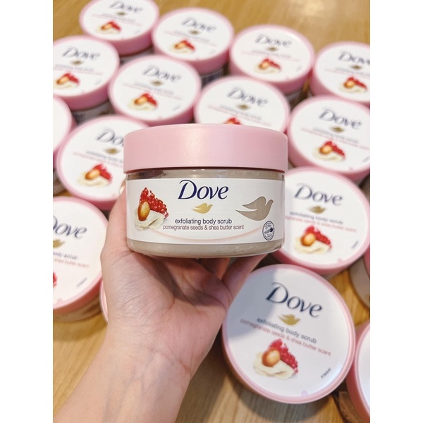 Tẩy Da Chết Dove Hương Lựu 225ml Bill Đức