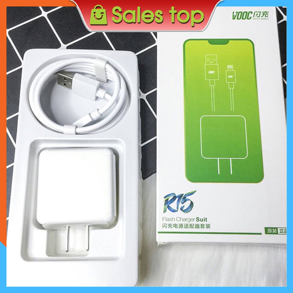 Sạc Nhanh Oppo R15 VOOC 20W 5V-4A Micro USB hỗ trợ sạc nhanh, đời mới như R9S, R7S, R5, FIND 7, FINF 7A