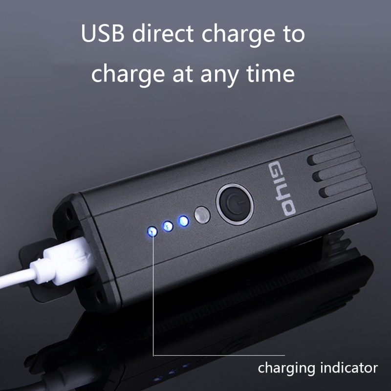 Đèn Pha LED Kèm Còi Sạc USB Chuyên Dụng Cho Xe Đạp Leo Núi