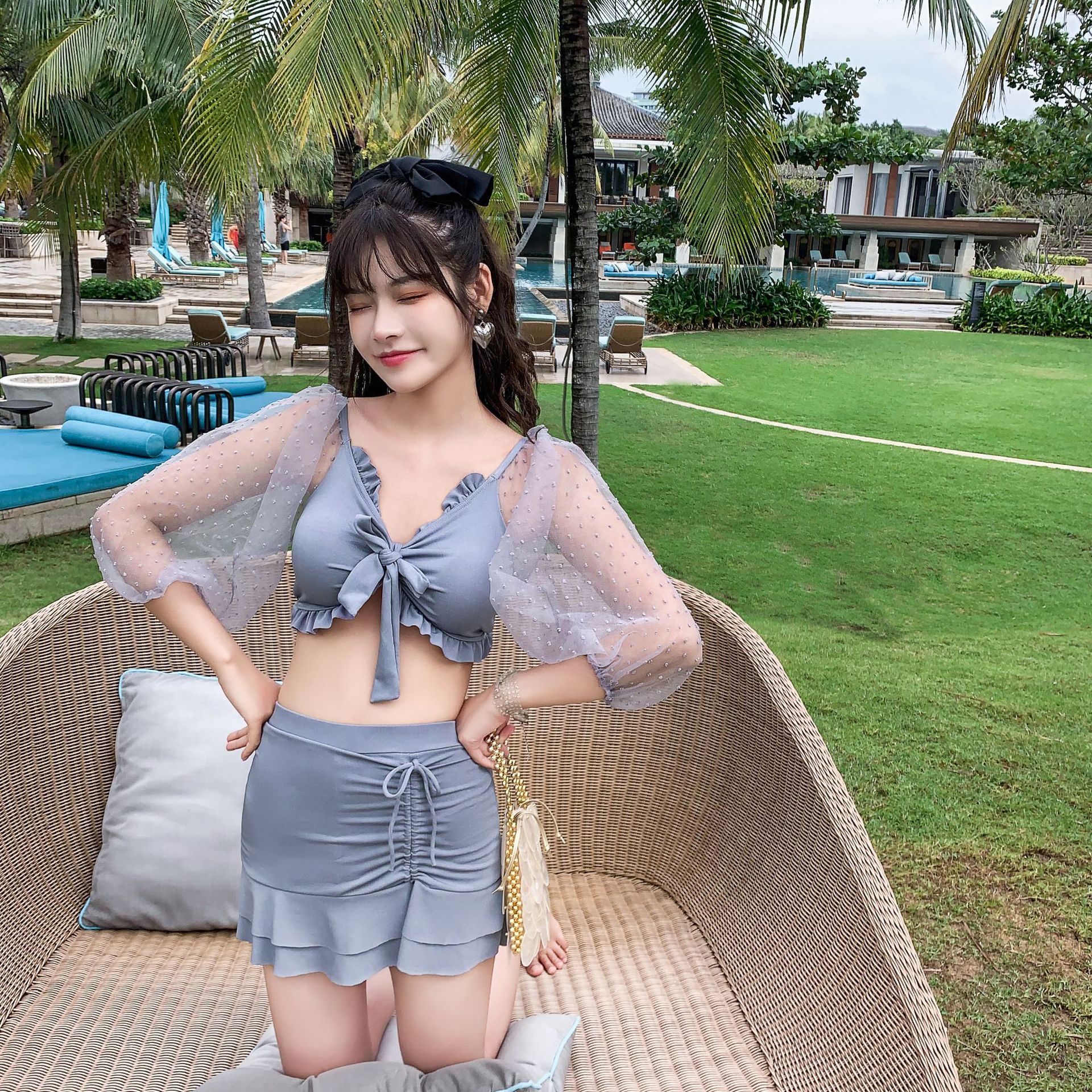 Set Đồ Bơi 2 Mảnh Phối Ren Hoa Thời Trang Mùa Hè Cho Phái Nữ | BigBuy360 - bigbuy360.vn