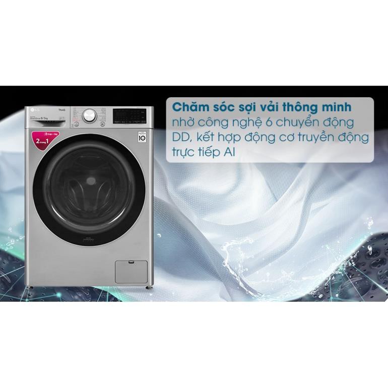 Máy giặt sấy LG Inverter 9 kg FV1409G4V mới 2020