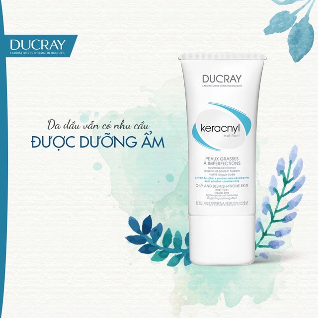 Kem Giữ Ẩm, Giảm Nhờn, Se Khít Lỗ Chân Lông Ducray Keracnyl Matifyer 30ml