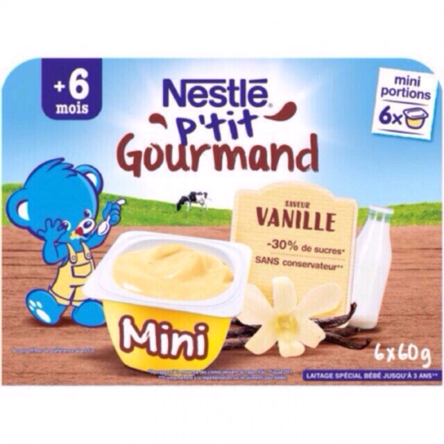 VÁNG SỮA NESTLE PHÁP 6M+ vỉ 6 hộp