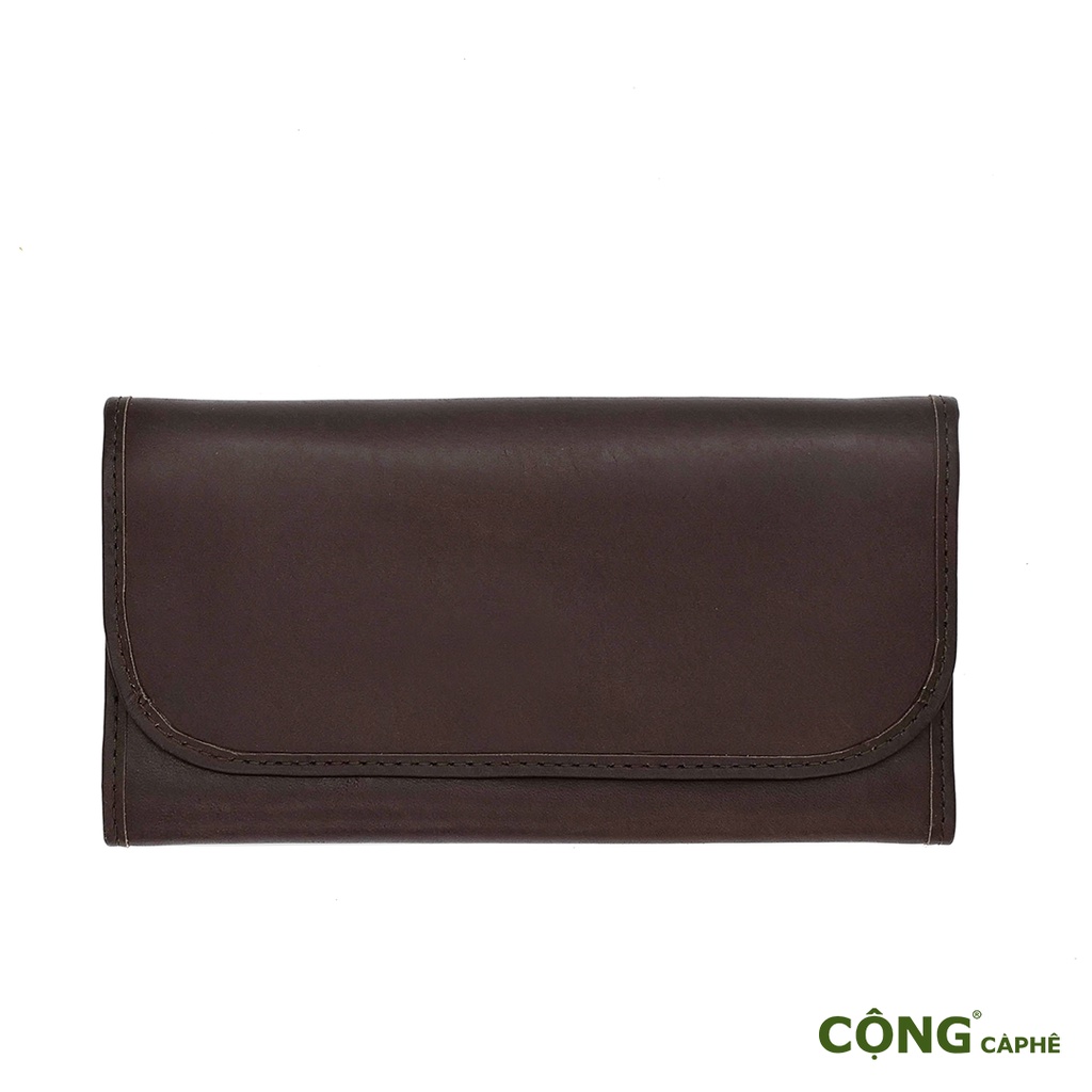 Ví dài cầm tay bằng da thật (có nhiều ngăn đa năng) - Cộng Cà Phê