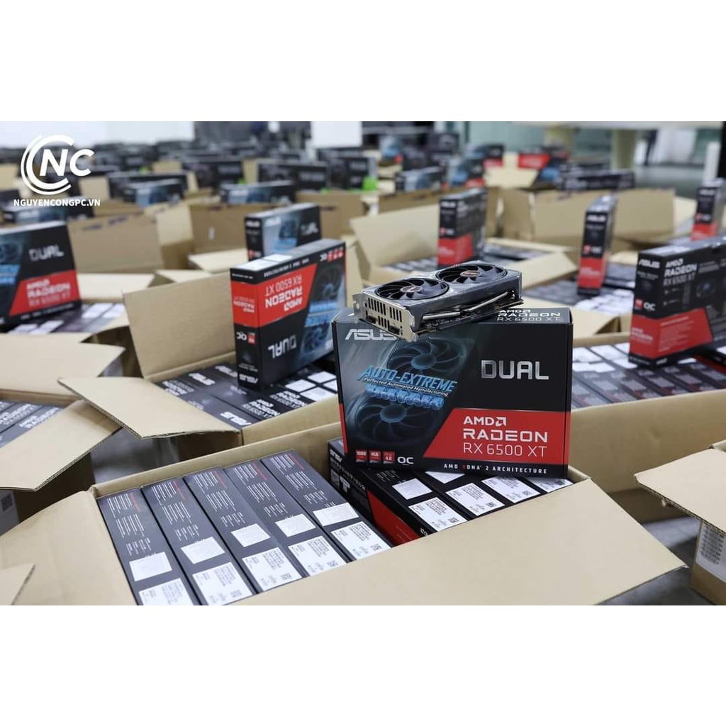 Card màn hình Asus DUAL RX 6500 XT O4G - BH 3 năm