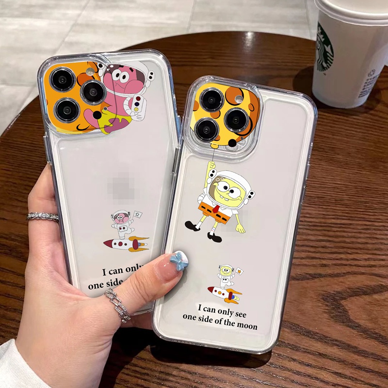 Ốp lưng iphone Ốp điện thoại SUNTAIHO TPU mềm trong họa tiết phi hành gia thích hợp cho iPhone 11 ProMax 13 12 Pro XSMax XR XS 8 7Plus