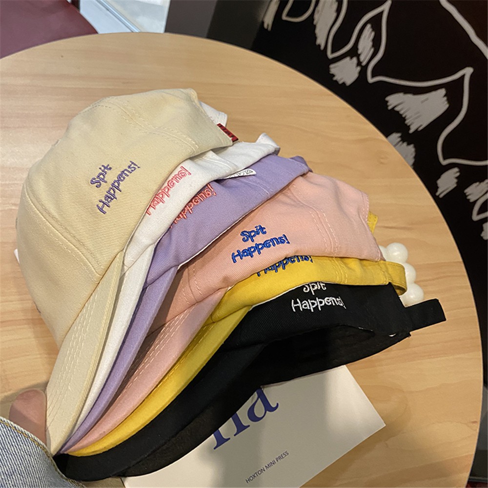 Mũ Lưỡi Trai Màu Trơn Hoạ Tiết Thêu Chữ Phong Cách Cổ Điển Cho Nữ