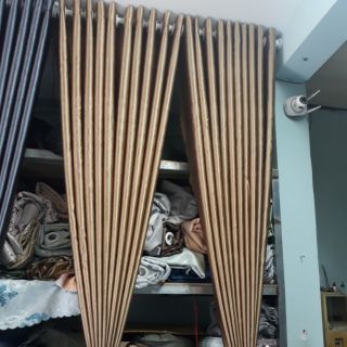Rèm cửa chính vàng đồng sang chảnh r6m cao 2m7