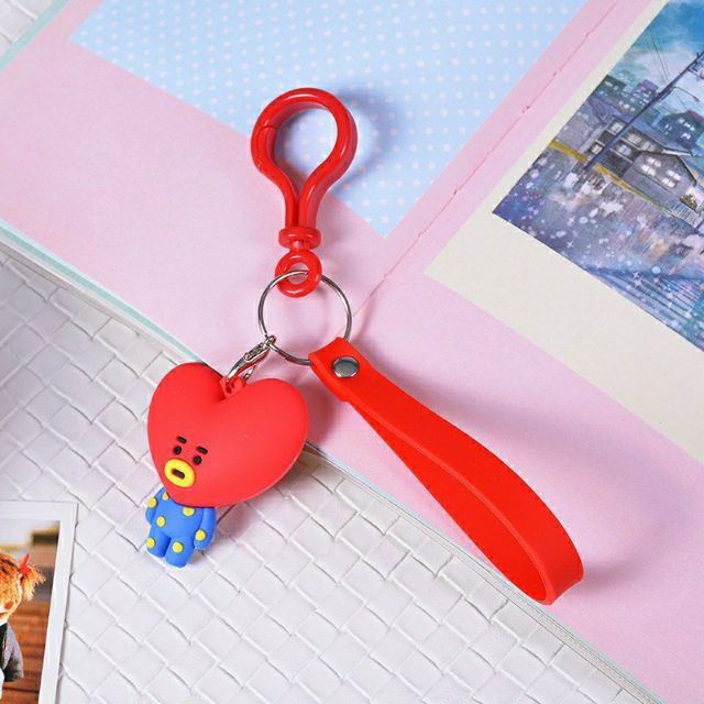 Móc khóa nhựa có tag BT21 loại nhỏ