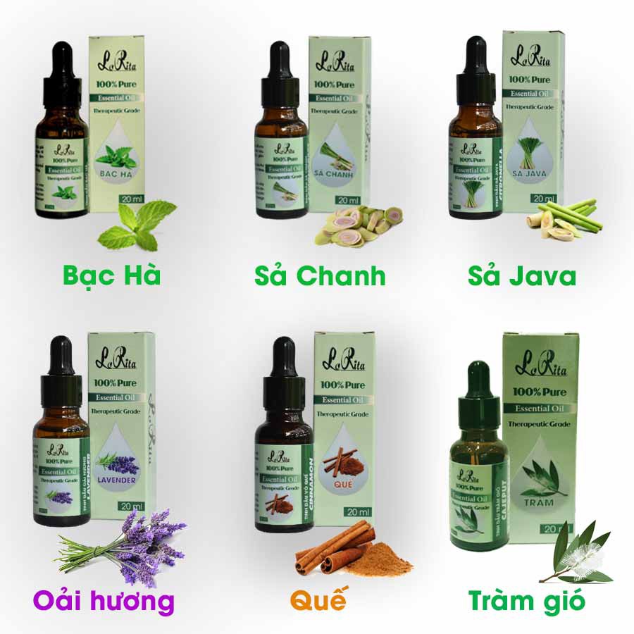 [GIẢM 50% HÔM NAY] Tinh dầu Sả chanh, Quế, Oải hương (lavender), Bạc Hà, Sả Java, Tràm LORITA #