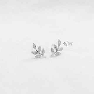 Khuyên tai Crystal Leaf - Khuyên 5 lá đính đá
