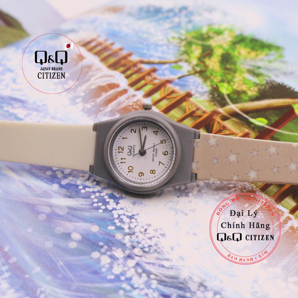 Đồng hồ nữ thời trang Q&amp;Q Citizen VP47J dây nhựa thương hiệu Nhật Bản