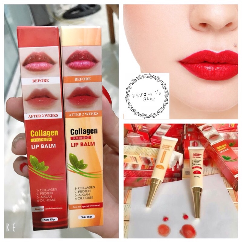 Dưỡng Collagen Lip Blam kích màu cho môi sau phun xăm