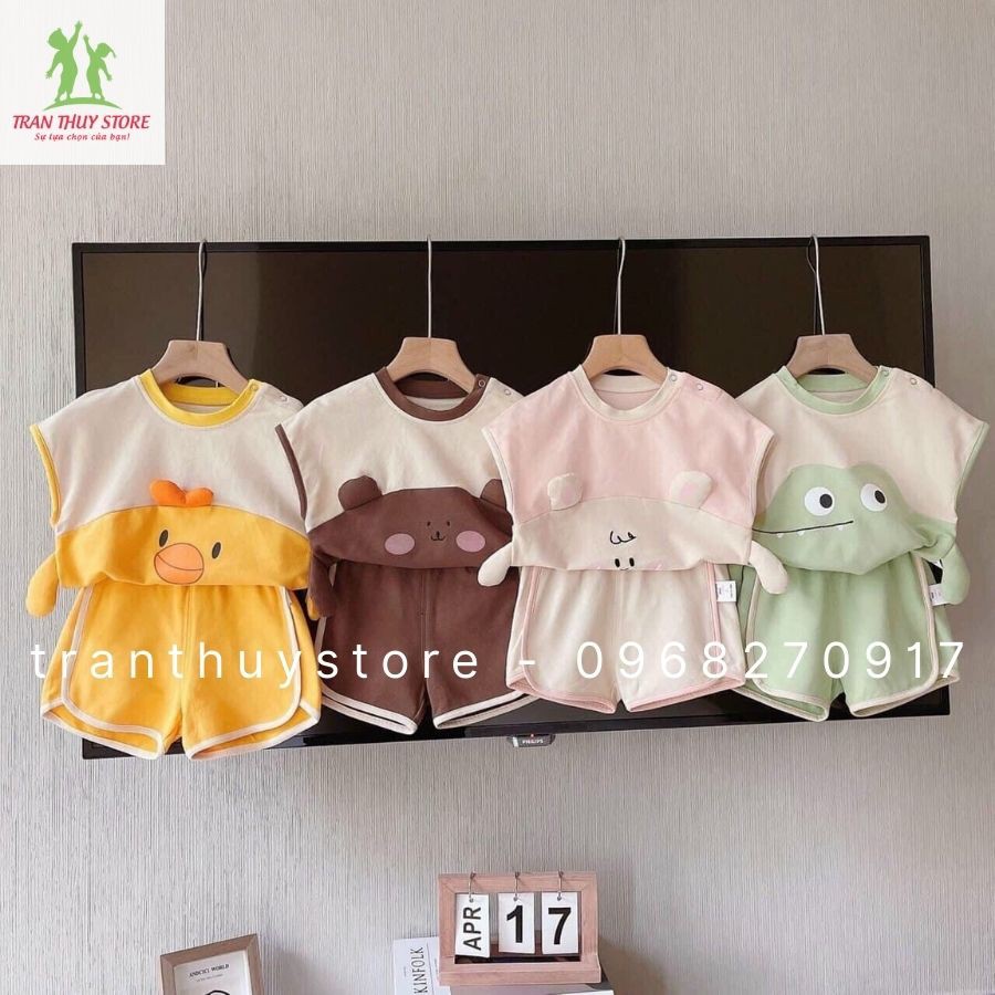 ⚡️FREESHIP⚡️ Bộ Quần Áo Cotton Hình Thú Cho Bé Gái Từ 6 Tháng - 5 Tuổi I Họa Tiết Con Vật Dễ Thương I Tranthuystore