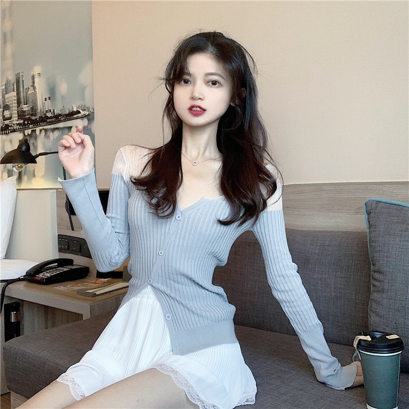 SET BỘ ÁO LEN + CHÂN VÁY REN CÔNG CHÚA ULZZANG 👸