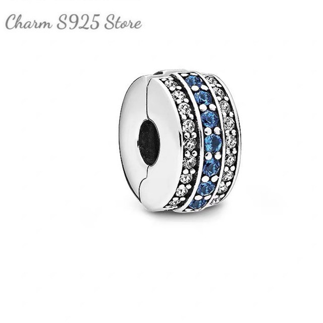 charm chặn đá xanh bạc S925 mẫu mới nhất 2021