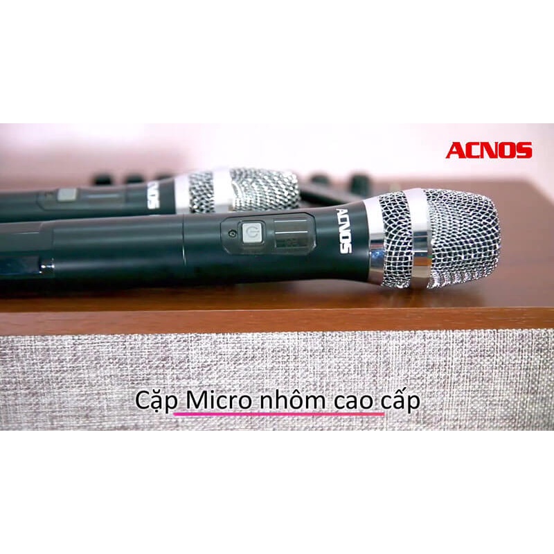 Loa Di Động Acnos CS390, 02 micro không dây, loa karaoke, loa bluetooth xách tay Hàng Chính Hãng