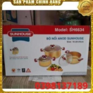 Bộ nồi sunhouse sh6634